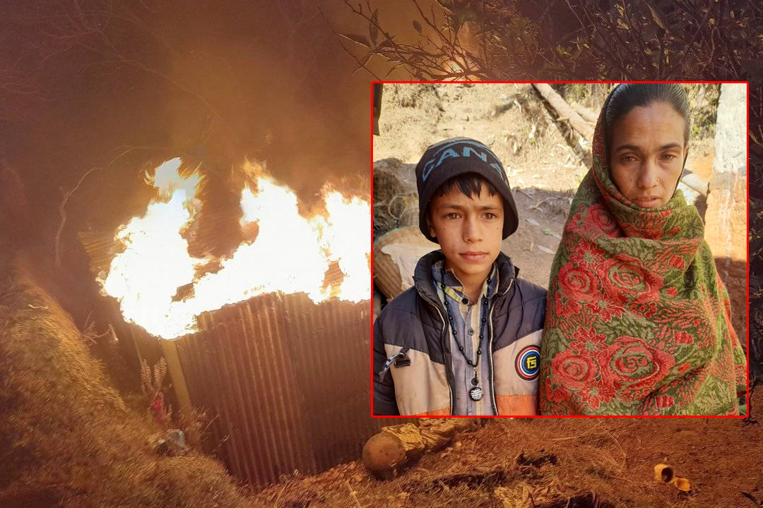 आगलागीले घर पूर्ण रुपमा नष्ट भएपछि पन्त परिवारको विचल्ली 